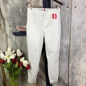 NWT Spanx White Skinny Distressed Jeans